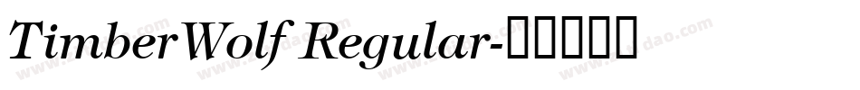 TimberWolf Regular字体转换